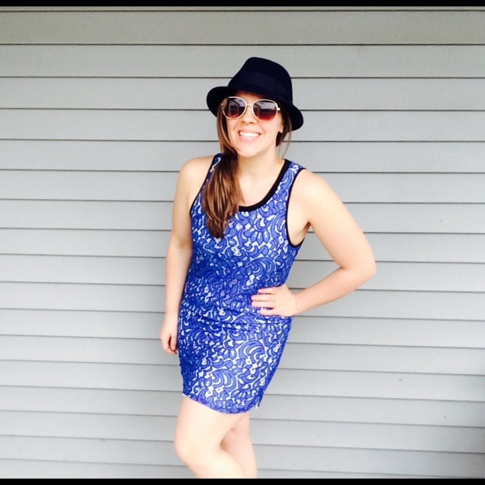 Gianni Bini Blue Lace Dress Like New!